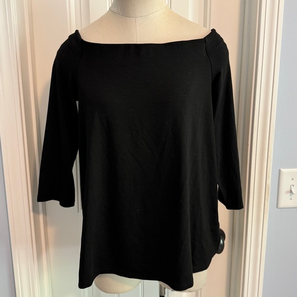 Hatch Maternity 1 Small Black Off Shoulder Blouse Top ~ Night Out Classic - Picture 2 of 8